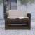 Malmok Outdoor Furniture Coffee Table Chocolate Brown Faux Rattan Wicker Pattern All-Weather Patio Coffee Table With Shelving - Chocolate Brown
