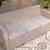 Malmok Outdoor Furniture Resin Sofa Light Gray Faux Rattan Wicker Pattern Patio 3-Seat Sofa With All-Weather Beige Cushions