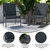 Mathias Set Of 2 Indoor/Outdoor Gray Wicker Patio Chairs With Powder Coated Steel Frame, Comfortably Curved Back And Arms