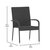 Mathias Set Of 2 Indoor/Outdoor Gray Wicker Patio Chairs With Powder Coated Steel Frame, Comfortably Curved Back And Arms