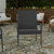 Mathias Set Of 2 Indoor/Outdoor Gray Wicker Patio Chairs With Powder Coated Steel Frame, Comfortably Curved Back And Arms