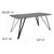 Maya Rectangular Dining Table Faux Concrete Finish Kitchen Table With Retro Hairpin Legs