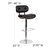 Melbourne Adjustable Height Barstool Contemporary Black Vinyl Tufted Bentwood Counter Stool with Chrome Base & Integrated Footrest