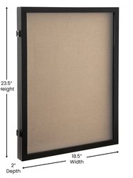 Miller 18x24 Wooden Display Case With Linen Overlay