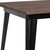Modern 31.5" Square Silver Metal Table with Rustic Walnut Finished Wood Top for Indoor Use
