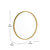 Monaco 16" Round Accent Wall Mirror In Gold With Metal Frame For Bathroom, Vanity, Entryway, Dining Room, Living Room