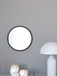 Monaco 16" Round Accent With Wall Mirror Metal Frame