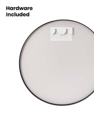 Monaco 20" Round Accent Mirror Round Black Metal Framed Wall Mount Mirror