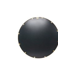 Monaco 20" Round Accent Wall Mirror In Gold With Metal Frame For Bathroom, Vanity, Entryway, Dining Room, Living Room