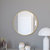 Monaco 24" Round Accent Wall Mirror In Gold with Metal Frame For Bathroom, Vanity, Entryway, Dining Room, Living Room