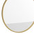 Monaco 24" Round Accent Wall Mirror In Gold with Metal Frame For Bathroom, Vanity, Entryway, Dining Room, Living Room