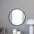 Monaco 24" Round Accent Wall Mirror With Metal Frame