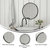Monaco 24" Round Accent Wall Mirror With Metal Frame