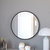 Monaco 27.5" Round Accent Wall Mirror With Metal Frame In Black 