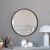 Monaco 27.5" Round Accent Wall Mirror With Metal Frame In Bronze - Bronze