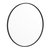 Monaco 30" Round Accent Wall Mirror In Black with Metal Frame For Bathroom, Vanity, Entryway, Dining Room, & Living Room