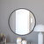 Monaco 30" Round Accent Wall Mirror In Black with Metal Frame For Bathroom, Vanity, Entryway, Dining Room, & Living Room