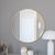 Monaco 30" Round Accent Wall Mirror In Gold With Metal Frame For Bathroom, Vanity, Entryway, Dining Room, Living Room