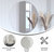 Monaco 30" Round Accent Wall Mirror in Silver with Metal Frame for Bathroom, Vanity, Entryway, Dining Room, & Living Room