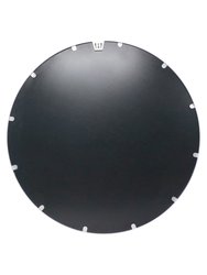 Monaco 30" Round Accent Wall Mirror in Silver with Metal Frame for Bathroom, Vanity, Entryway, Dining Room, & Living Room