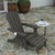 Nassau Adirondack Chair With Cup Holder And Pull Out Ottoman, All-Weather HDPE Indoor/Outdoor Lounge Chair