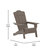 Nassau Adirondack Chair With Cup Holder, Weather Resistant HDPE Adirondack Chair In Brown, Set Of 4