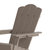 Nassau Adirondack Chair With Cup Holder, Weather Resistant HDPE Adirondack Chair In Brown, Set Of 4