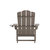 Nassau Adirondack Chair With Cup Holder, Weather Resistant HDPE Adirondack Chair In Brown