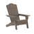 Nassau Adirondack Chair With Cup Holder, Weather Resistant HDPE Adirondack Chair In Brown - Brown Finish