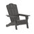 Nassau Adirondack Chair With Cup Holder, Weather Resistant HDPE Adirondack Chair In Gray, Set Of 4 - Grey