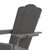 Nassau Adirondack Chair With Cup Holder, Weather Resistant HDPE Adirondack Chair In Gray, Set Of 4