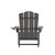Nassau Adirondack Chair With Cup Holder, Weather Resistant HDPE Adirondack Chair In Gray, Set Of 4