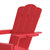 Nassau Adirondack Chair With Cup Holder, Weather Resistant HDPE Adirondack Chair In Red