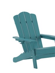 Nassau Adirondack Chair With Cup Holder, Weather Resistant HDPE Adirondack Chair, Set of 2