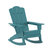 Nassau Adirondack Rocking Chair With Cup Holder, Weather Resistant HDPE Adirondack Rocking Chair