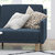 Niklas Mid Century Modern Split-Back Sofa Futon With 3 Recline Positions In Elegant Navy Faux Linen Upholstery