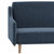 Niklas Mid Century Modern Split-Back Sofa Futon With 3 Recline Positions In Elegant Navy Faux Linen Upholstery