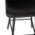 Oretha Modern Black Faux Leather Upholstered Bar Stools With Contoured, Low Back Bucket Seats And Iron Frames - Set Of 2