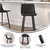 Oretha Modern Black Faux Leather Upholstered Counter Stools With Contoured, Low Back Bucket Seats And Iron Frames - Set Of 2