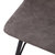 Oretha Set Of 2 Modern Gray Faux Leather Upholstered Counter Stools With Contoured, Low Back Bucket Seats And Iron Frames