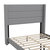 Percy Modern Full Platform Bed With Padded Channel Stitched Gray Faux Linen Upholstered Wingback Headboard And 8.6" Underbed Clearance