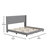 Percy Modern King Platform Bed With Padded Channel Stitched Gray Faux Linen Upholstered Wingback Headboard And 8.6" Underbed Clearance