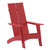Piedmont Modern 2 Slat Back All-Weather Poly Resin Wood Adirondack Chair - Red