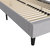Remi Twin Platform Bed with Headboard - Light Grey Fabric Upholstered Frame - 14 Wooden Slats - No Box Spring Required