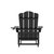 Ridley Adirondack Chair With Cup Holder And Pull Out Ottoman, All-Weather HDPE Indoor/Outdoor Lounge Chair, Set Of 2