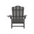 Ridley Adirondack Rocking Chair With Cup Holder, Weather Resistant HDPE Adirondack Rocking Chair In Gray