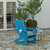 Ridley Adirondack Rocking Chair With Cup Holder, Weather Resistant HDPE Adirondack Rocking Chair