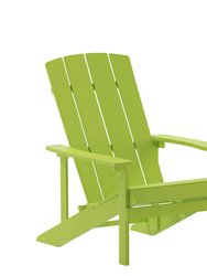Riviera Adirondack Patio Chairs With Vertical Lattice Back And Weather Resistant Frame - Set Of 2