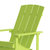 Riviera Adirondack Patio Chairs With Vertical Lattice Back And Weather Resistant Frame - Set Of 4