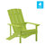 Riviera Adirondack Patio Chairs With Vertical Lattice Back And Weather Resistant Frame - Set Of 4
